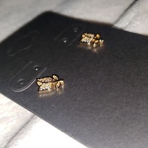 Tulip/Rose 18K Plated Gold with Crystals Design